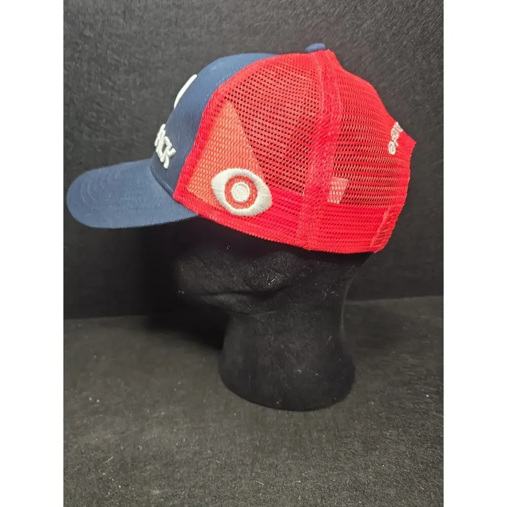 VisionTrack Trucker Hat Blue Red Mens OSFM Snapback Mesh Back NWOT